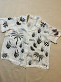 (2XL)Tropical Printed Camp Shirt