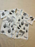 (2XL)Tropical Printed Camp Shirt