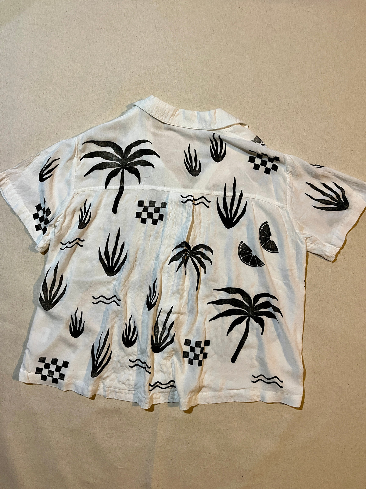 (2XL)Tropical Printed Camp Shirt