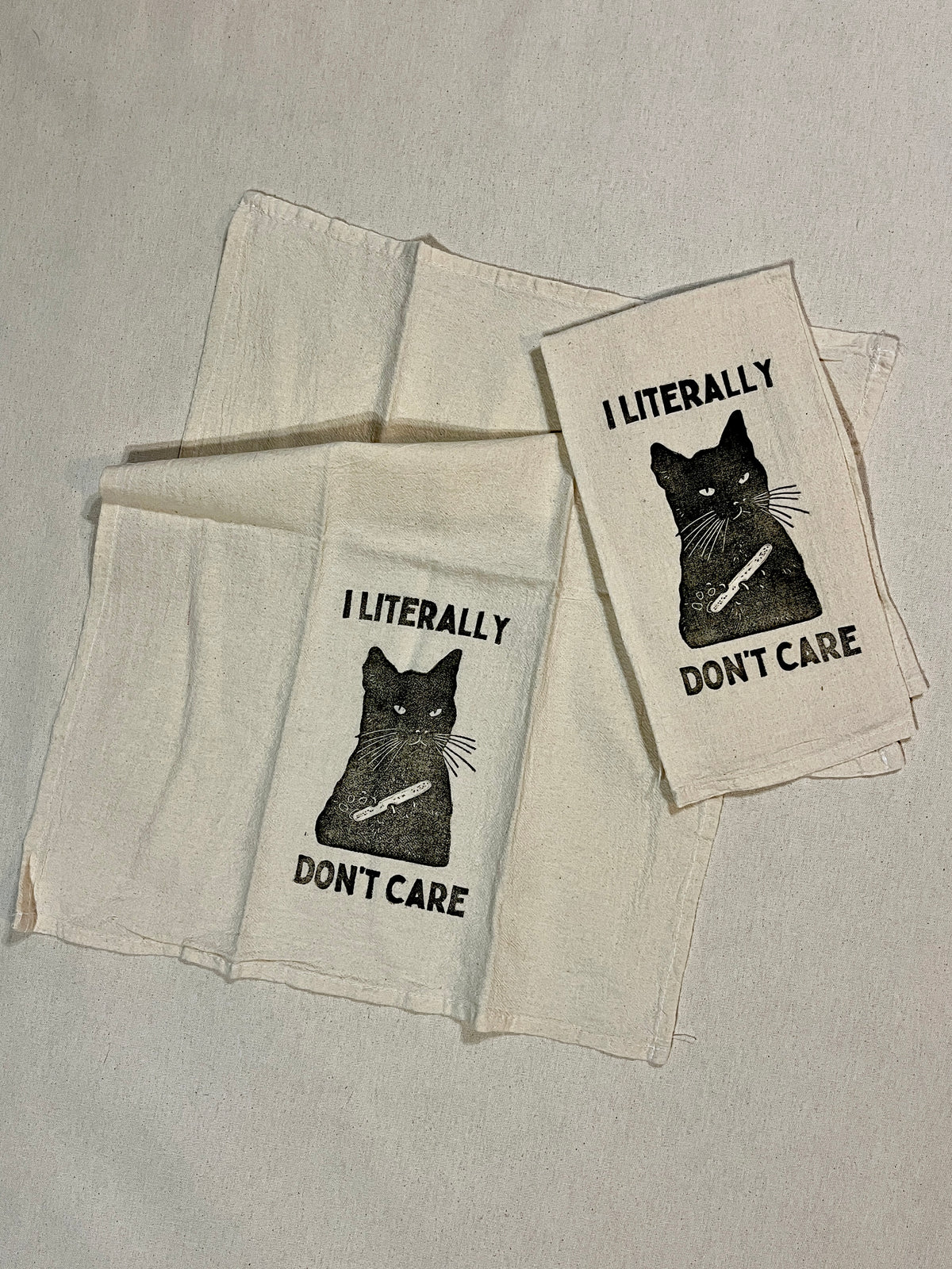 I Literally Don’t Care Tea Towel