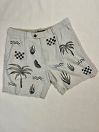(Sz 34) Tropical Linen Shorts
