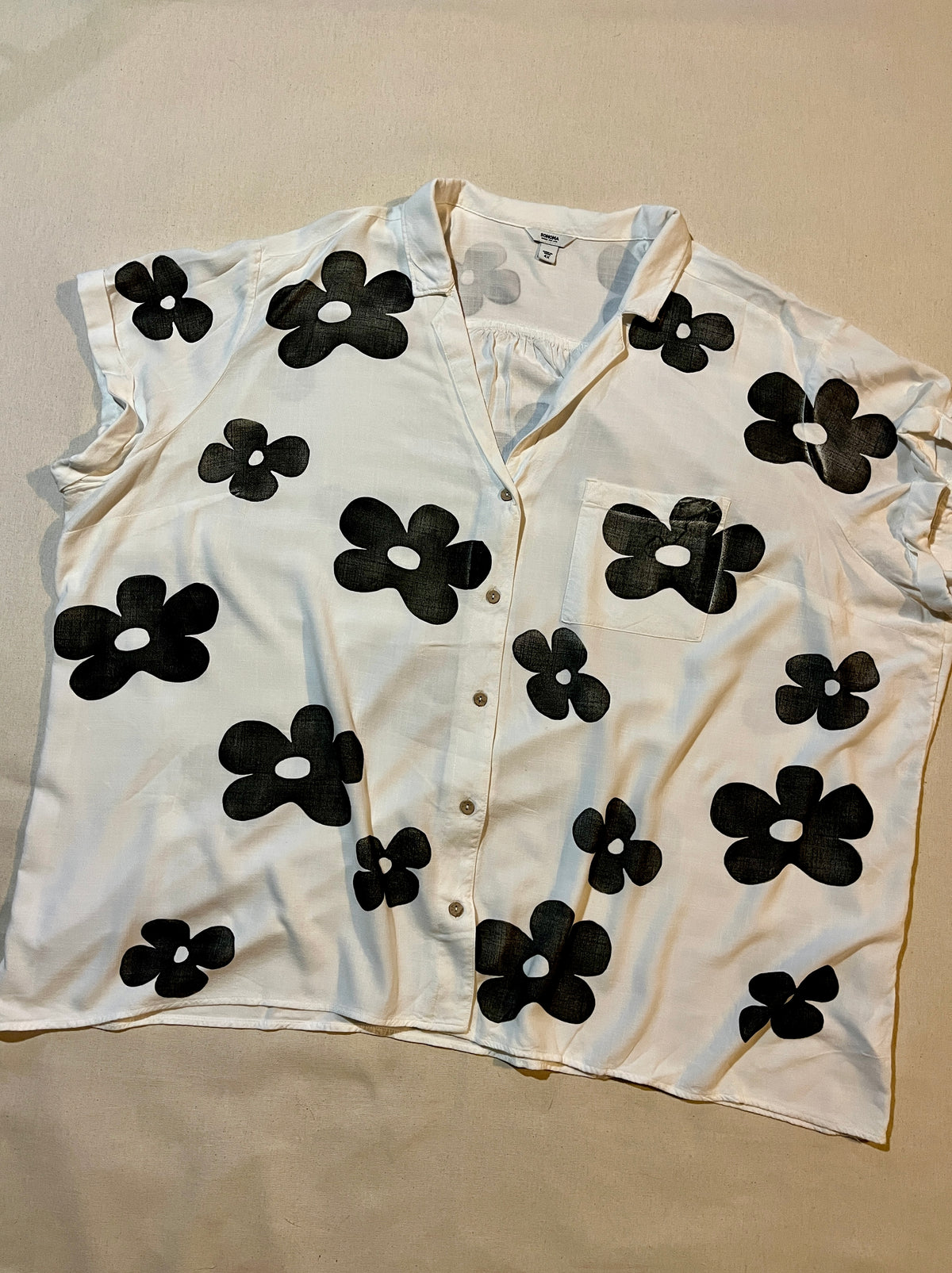 (4XL)Flower Printed Shirt