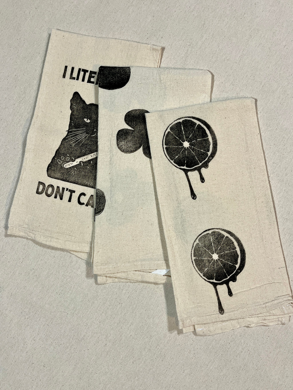 Drippy Orange Tea Towel