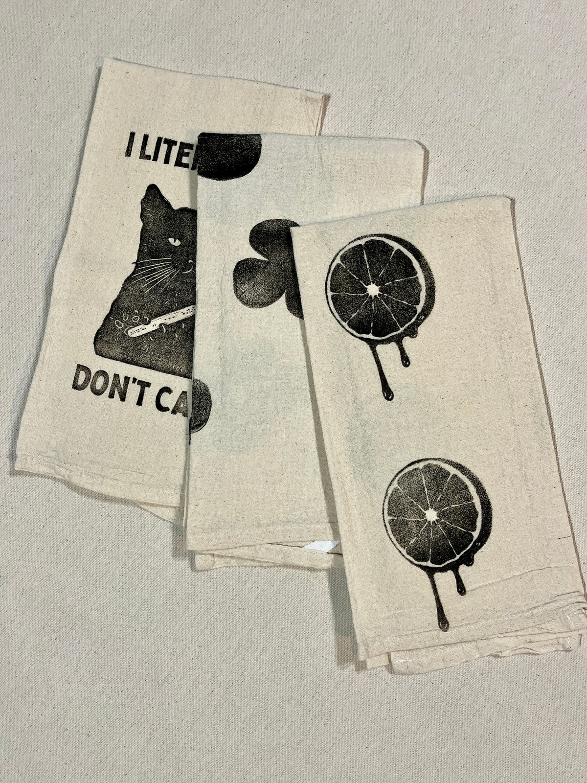 Drippy Orange Tea Towel