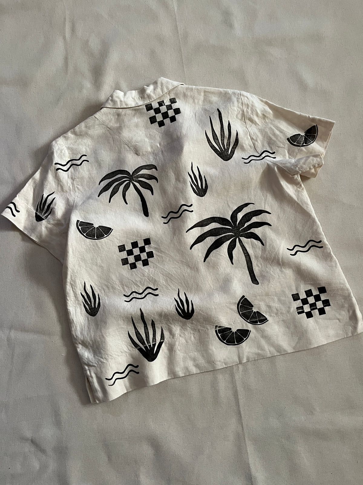 Tropical Printed Linen Shirt